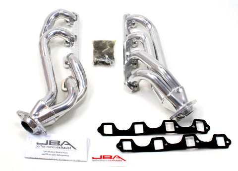 JBA 65-73 Ford Mustang 260-302 SBF w/GT40-P Heads 1-5/8in Primary Silver Ctd Mid Length Header - 1650S-2JS