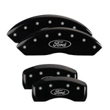 MGP Front set 2 Caliper Covers Engraved Front MGP Black finish silver ch - 10232FMGPBK