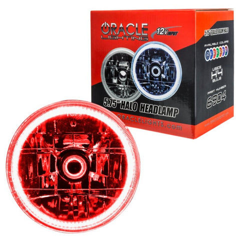 Oracle Pre-Installed Lights 5.75 IN. Sealed Beam - Red Halo - 6904-003