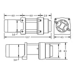 Superwinch 2500 LBS 12V DC 3/16in x 40ft Synthetic Rope Terra 2500SR Winch - Gray Wrinkle - 1125270