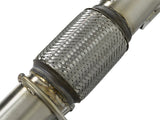 aFe Twisted Steel 3in. 304 SS Catted Series Downpipe 16-18 Ford Focus RS I4-2.3L (t) - 48-33024-HC