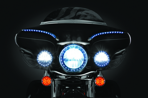 Kuryakyn LED Halo Trim Ring For 7inch Headlight 83-13 Touring Models Chrome - 7785