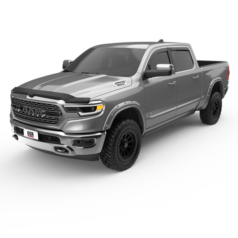 EGR 19-23 Ram 1500 In-Channel Window Visors Front/Rear Set Matte Black Crew Cab - 572955