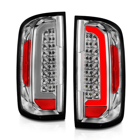ANZO 15-21 Chevy Colorado LED Taillights w/ Light Bar Chrome Housing Clear Lens - 311407