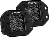 Rigid Industries D Series PRO Midnight Edition - Spot - Diffused - Pair - 212513BLK
