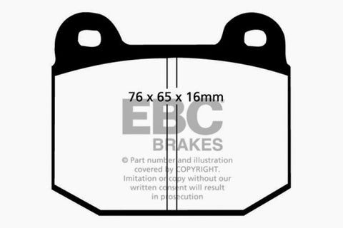 EBC 87-92 Alfa Romeo 75 1.6 Ultimax2 Front Brake Pads - UD109