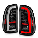 ANZO 00-06 Toyota Tundra LED Taillights w/ Light Bar Black Housing Clear Lens - 311411