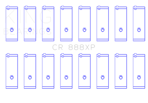 King Toyota 1UZ-FE / 2UZ-FE / 3UZ-FE (Size +0.25mm) Connecting Rod Bearing Set - CR888XP0.25