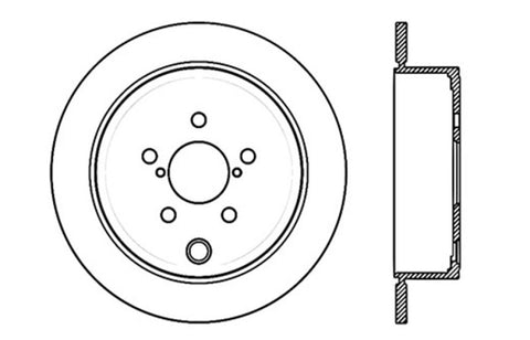 StopTech 08-10 Impreza WRX (Exc STi)/08-10 Impreza Coupe/Sedan Slotted & Drilled Left Rear Rotor - 127.47029L