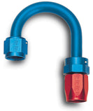 Russell Performance -6 AN Red/Blue 180 Degree Full Flow Swivel Hose End (With 1in Radius) - 613260