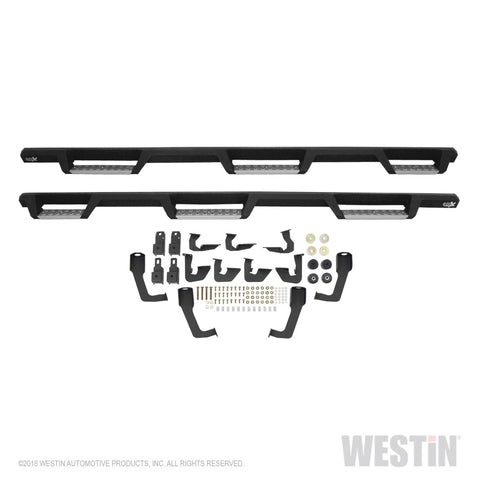Westin/HDX 07-19 Chevrolet Silverado 2500 8ft Drop Wheel to Wheel Nerf Step Bars - Textured Black - 56-5345852