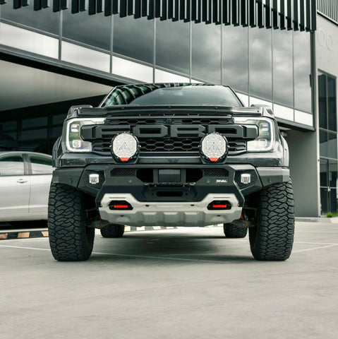 RIVAL 24-26 Ford Ranger Raptor Front Aluminum Bumper w/Winch Mount and Recovery Points - 2D.1813.1.US