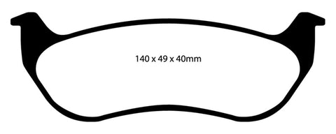 EBC 07-11 Ford Explorer Sport Trac 4.0 Greenstuff Rear Brake Pads - DP61673