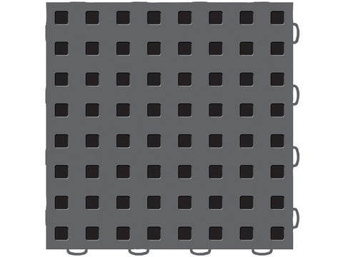 WeatherTech TechFloor - 12in X 12in Tiles - Dark Grey/Black **Order in Qtys of 10 - 51T1212 DG-BK