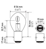 Hella Bulb 6260 12V 60/60W Ba20D B11 S2 - 6260
