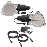 QTP 3.5in Bolt-On QTEC Dual Electric Cutout Valves - Pair - QTEC70
