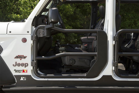 Rugged Ridge Fortis Front Tube Doors with Mirrors 18-23 Jeep Wrangler JL/JT - 11509.15