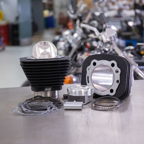 S&S Cycle 86-21 Sportster Models High Compression 1250cc Conversion Kit - Wrinkle Black - 910-0692