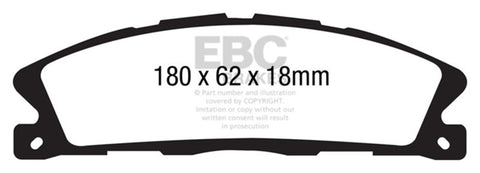 EBC 13+ Ford Explorer 3.5 Twin Turbo 4WD Greenstuff Front Brake Pads - DP61886