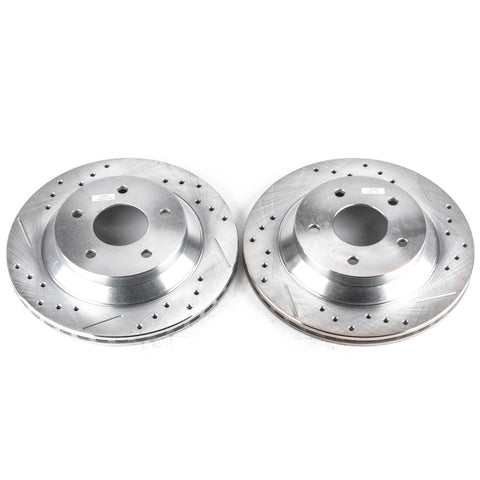 Power Stop 88-95 Chevrolet Corvette Front Evolution Drilled & Slotted Rotors - Pair - AR8240XPR