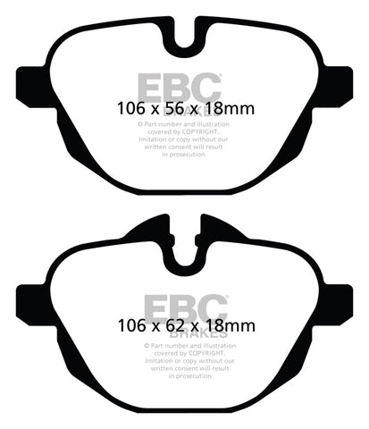 EBC 11+ BMW X3 2.0 Turbo (F25) Redstuff Rear Brake Pads - DP32047C
