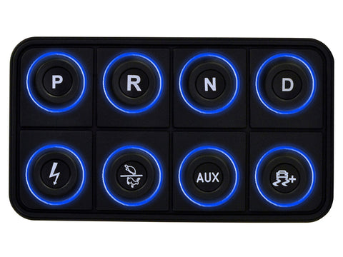 AEM EV 8 Button Keypad CAN Based Programmable Backlighting - 30-8400