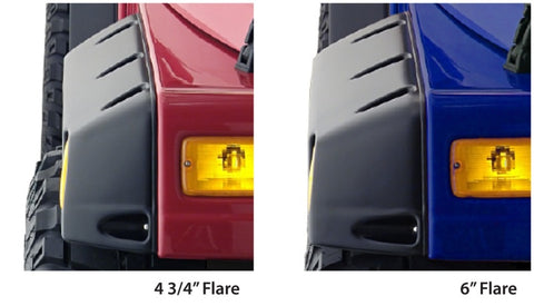 Bushwacker 97-06 Jeep TJ Pocket Style Flares 4pc - Black - 10917-07
