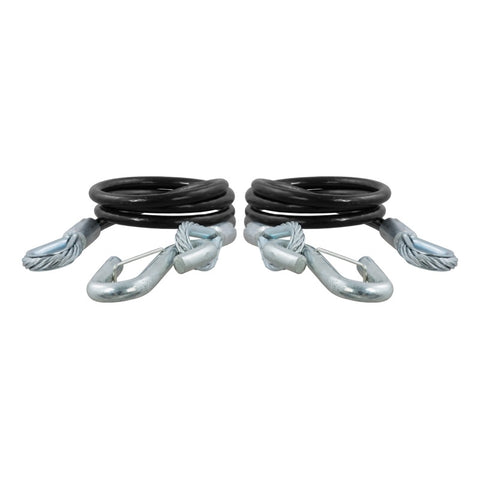 RockJock Curt Towing Safety Cable Kit 44 1/2in Long w/ 2 Snap Hooks 5000lbs 2-Pack - RJ-80151