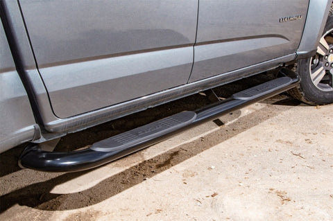 Dee Zee 14-19 Chevrolet Silverado Tubes - 4In Oval Black Steel CrewCab - DZ372539