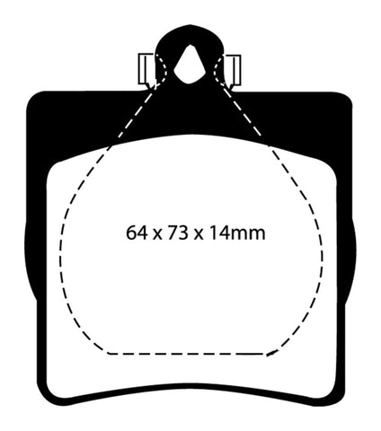 EBC 03-08 Chrysler Crossfire 3.2 Yellowstuff Rear Brake Pads - DP41191R