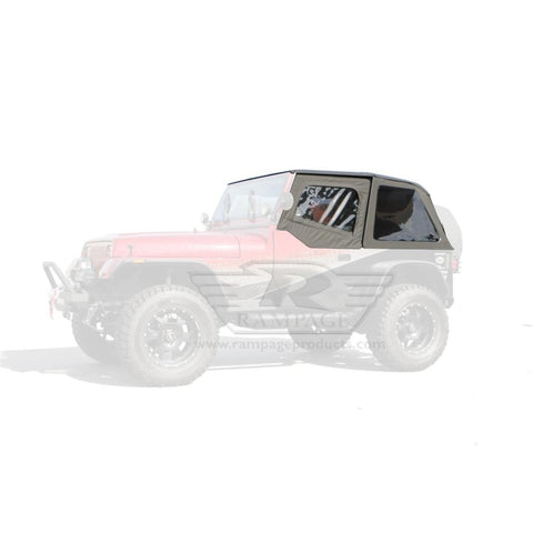 Rampage 1992-1995 Jeep Wrangler(YJ) Frameless Soft Top Kit - Black Diamond - 109435