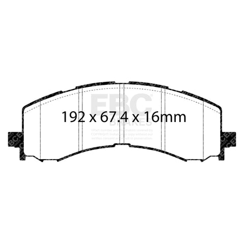 EBC 2022+ Ford Bronco Raptor Yellowstuff Front Brake Pads - DP43141R