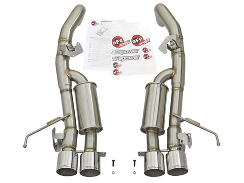 aFe MACHForce XP 3in-2 1/2in Axle Back 304SS Exhaust w/ Polished Tips 14-17 Chevy Corvette V8-6.2L - 49-34056-P