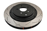 DBA 09+ Nissan GTR R-35 Rear Slotted 5000 Series 2 Piece Rotor Assembled w/ Black Hat - 52321BLKS