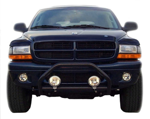 AVS 97-04 Dodge Dakota Bugflector Deluxe 3pc Medium Profile Hood Shield - Smoke - 45751