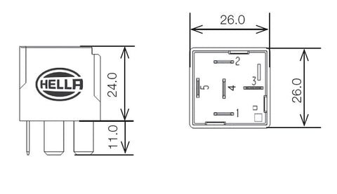 Hella Relay 24V 10/20A Spdt Res - 007903007