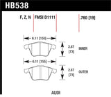 Hawk 2009-2009 Audi A4 Cabriolet HPS 5.0 Front Brake Pads - HB538B.760