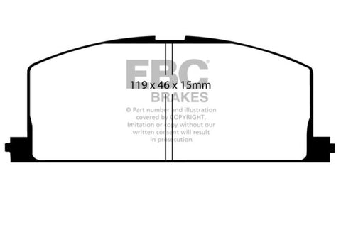 EBC 90-91 Toyota Celica 1.6 Yellowstuff Front Brake Pads - DP4453R