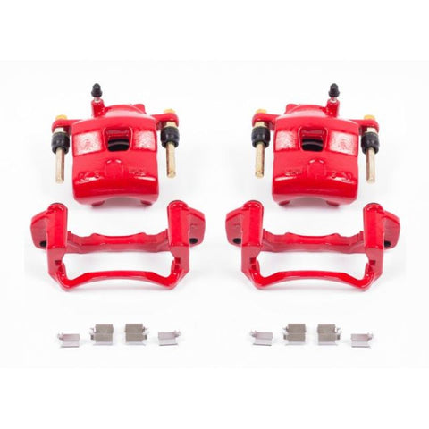 Power Stop 99-03 Mazda Protege Front Red Calipers w/Brackets - Pair - S2602