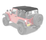 Bestop 10-18 Jeep Wrangler JK 2-Door Header Safari Cable Style Bikini (Black Diamond) - 52593-35