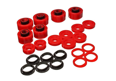 Energy Suspension 05-07 Ford F250/F350 2/4WD Red Body Mount Set - 4.4121R