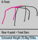 Cusco Safety21 4/5-Pssgr 6-PT BLK DASH-ESCAPE Roll Cage Subaru STi GVB 11-14 (S/O/No Cancel) - 693 270 B20