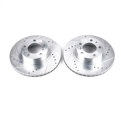 Power Stop 89-95 BMW 525i Front Evolution Drilled & Slotted Rotors - Pair - EBR288XPR
