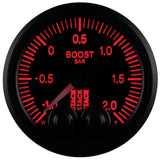 Autometer Stack 52mm -1 to +2 Bar (Incl T-Fitting) Pro-Control Boost Pressure Gauge - Black - ST3511