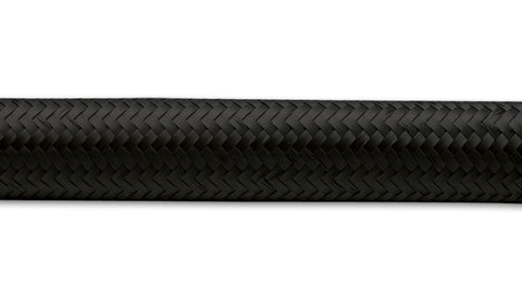 Vibrant -12 AN Black Nylon Braided Flex Hose .68in ID (50 foot roll) - 12002