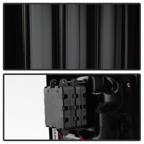 Spyder 07-16 Jeep Wrangler Verison 2 Light Bar LED Tail Lights - Smoke (ALT-YD-JWA07V2-LBLED-BSM) - 5084781