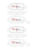 DBA 02-08 Nissan 350Z (Z33) Rear RP Performance Brake Pads - DB1509RP