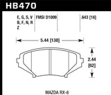 Hawk 04-09 RX8 HP+ Street Front Brake Pads (D1009) - HB470N.643