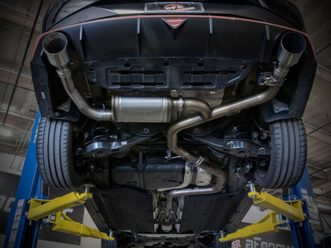 aFe Takeda Hyundai Elantra N 22-23 L4-2.0L (t) 3in SS Axle-Back Exhaust System w/ Black Tips - 49-37027-B