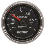 Autometer Cobalt 52mm 2 BAR Mechanical Boost Gauge - 6103-M